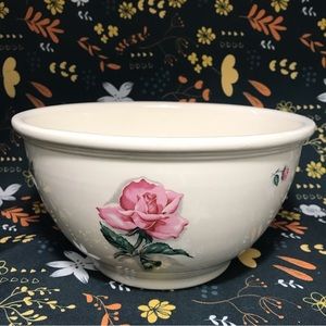 Homer Laughlin Kitchen Kraft Household Institute RHYTHM ROSE 10" Mixing Bowl
